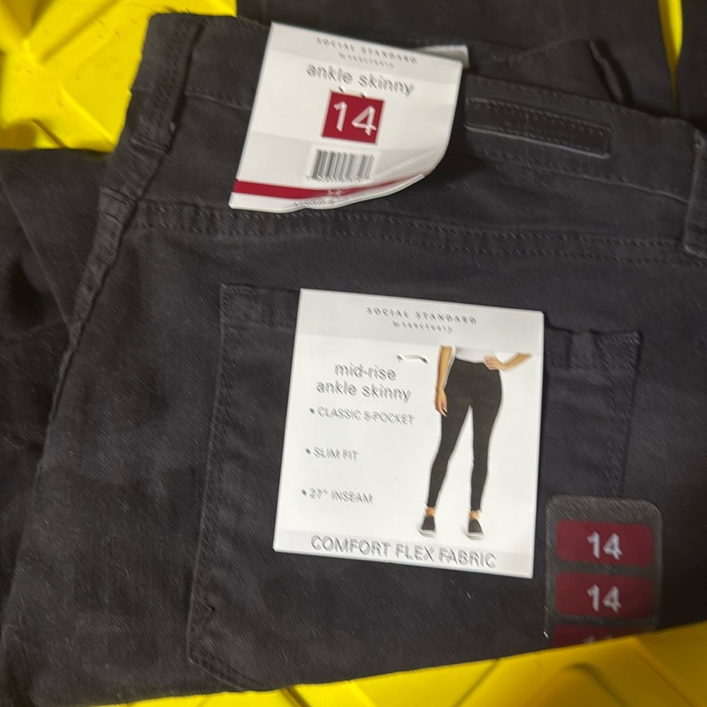 Sanctuary mid rise ankle skinny 5 pockets slim fit size 14